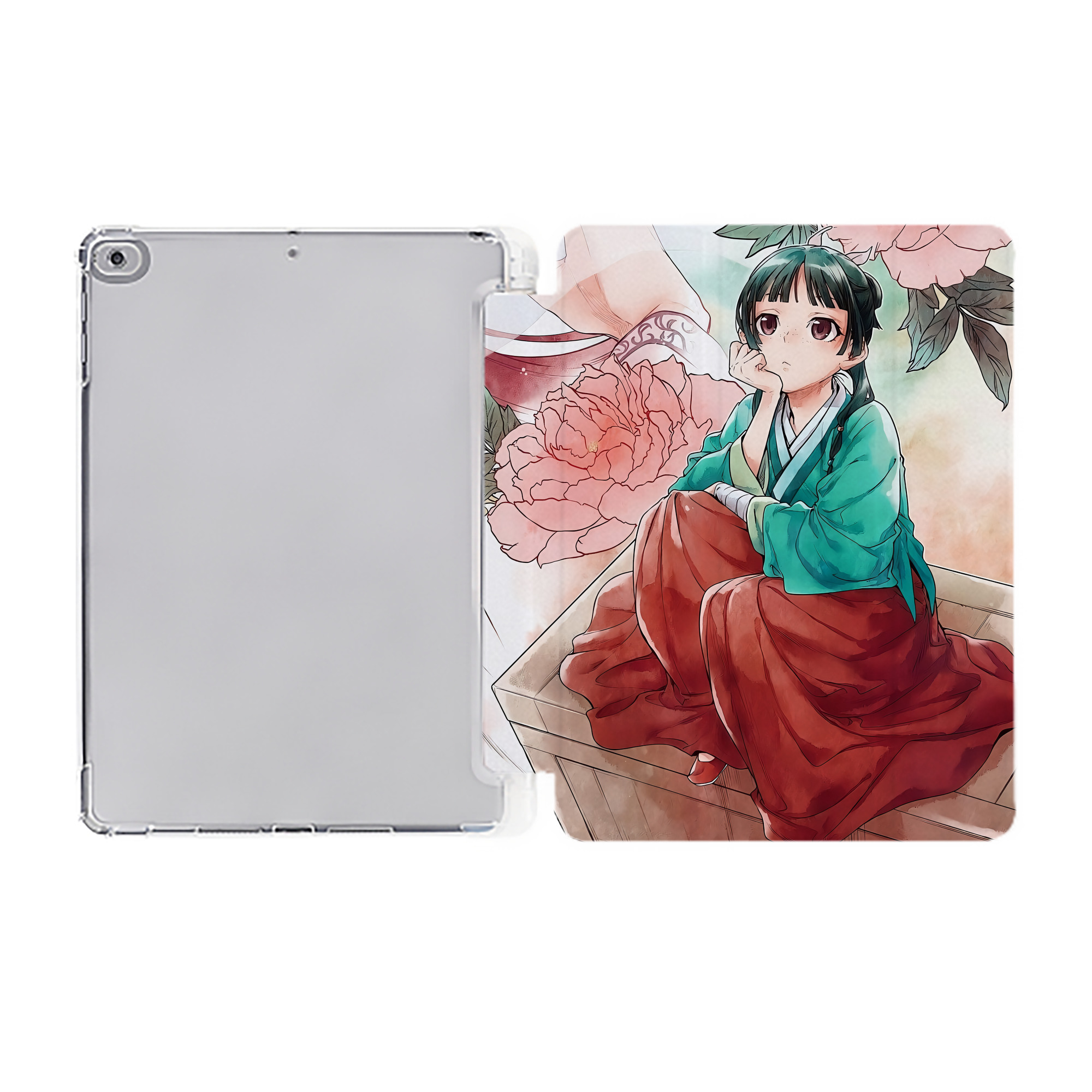 （画像用） 薬屋のひとりごと The Apothecary Diaries IPad ケース ペン収納付き 三つ折りスタンド PUレザー×シリコン 対応機種9.5/10.5/10.9インチ
